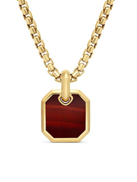 DAVID YURMAN Men's Octagonal Amulet in 18K Yellow Gold - Red Tigers Eye