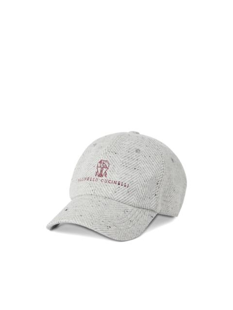 Brunello Cucinelli chevron embroidered baseball cap