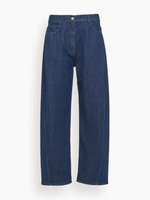 Another Tomorrow Denim Curved Pant in Indigo