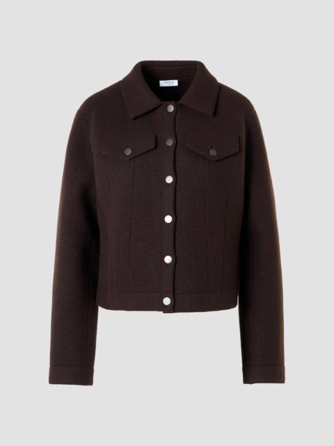 AKRIS Women's Boiled Wool Jacket - Espresso