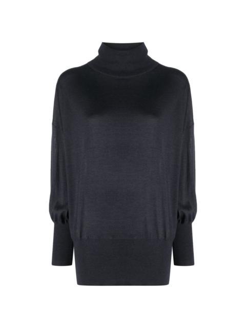 roll-neck knitted jumper