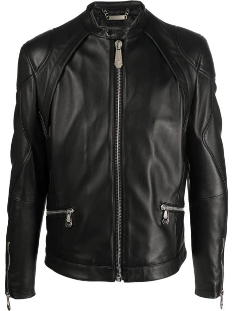 PHILIPP PLEIN zip-through biker jacket