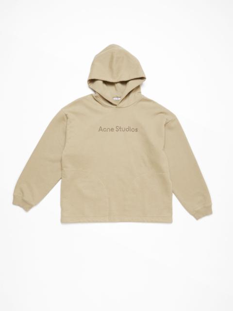 Acne Studios Logo hooded sweatshirt - Sand beige