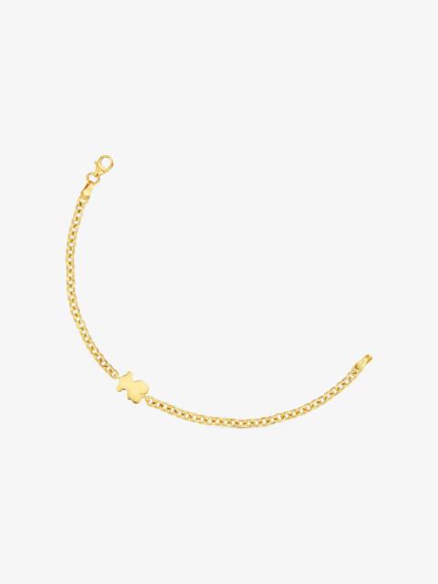 TOUS 10mm 18K solid gold chain Bracelet with bear charm Sweet Dolls