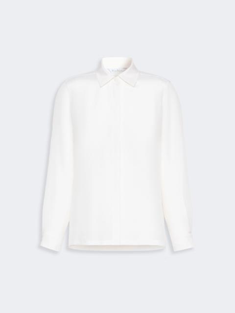 Max Mara GERANIO Silk crepe de chine shirt - WHITE