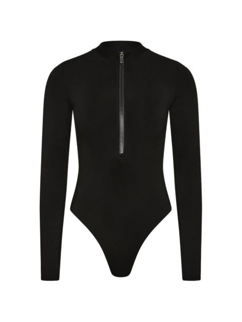 BONDI BORN® Parker long-sleeve zip-front swimsuit