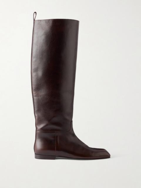 KHAITE Colt Leather Knee Boots
