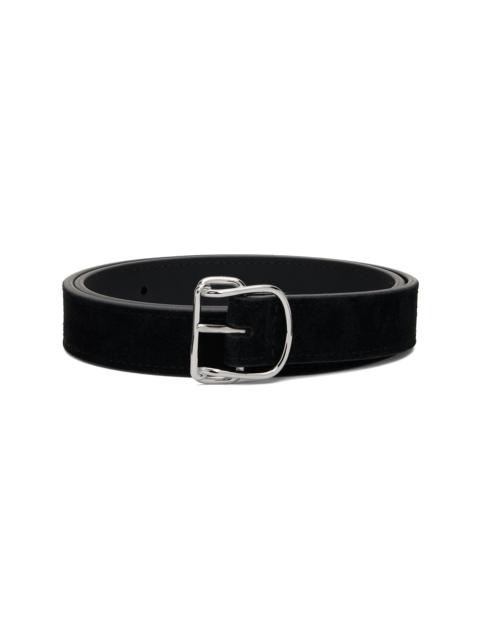 Totême Black Swirl Suede Belt