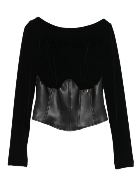 ELISABETTA FRANCHI velvet corset top