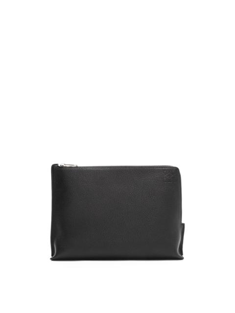 L Zip Pouch in soft grained calfskin