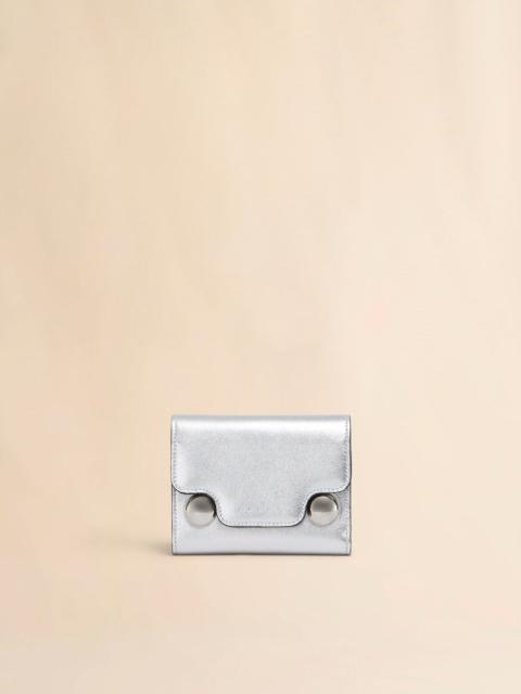 Marni SILVER LEATHER TRUNKAROO TRIFOLD WALLET