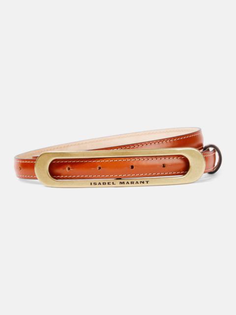 Leyden leather belt