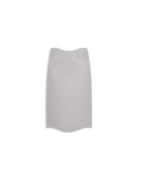 Alaïa CURVED WOOL CREPE SKIRT
