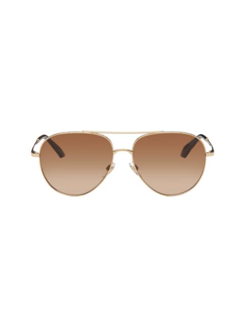 Burberry Gold Aviator Sunglasses