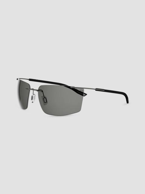 TAG Heuer Men's Flex Rubber 67MM Rectangular Sunglasses - Black Grey