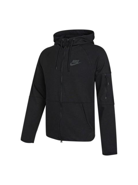 Nike Tech-Pack Logo Knit Hooded Jacket Black DD5285-010