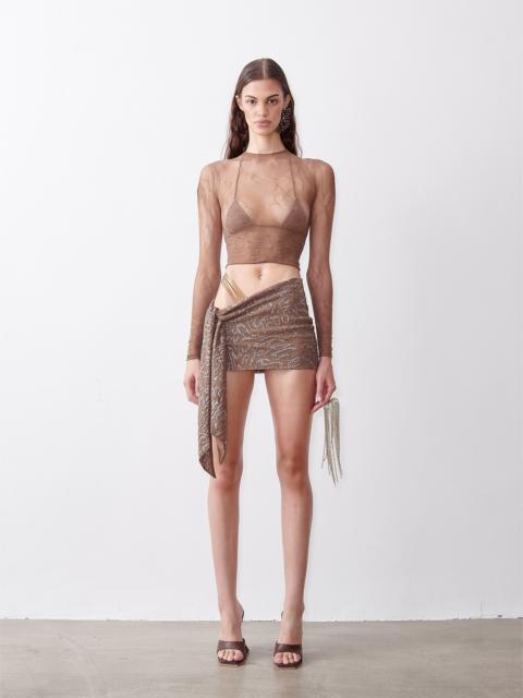 POSTER GIRL KENNEDY MICRO SKIRT KAHLUA SEQUIN