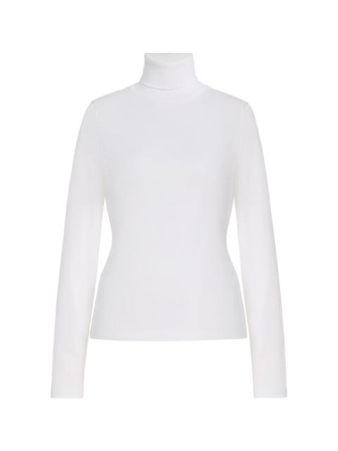 FLORE FLORE Dinah Cotton Turtleneck Top white