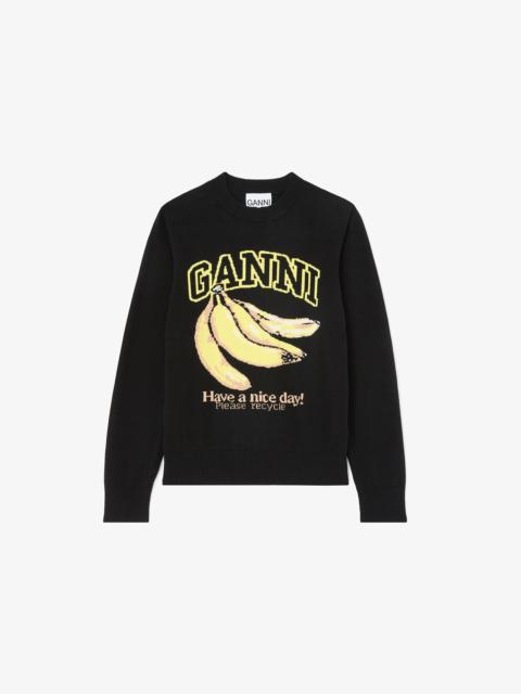 GANNI SWEATER WITH BANANA