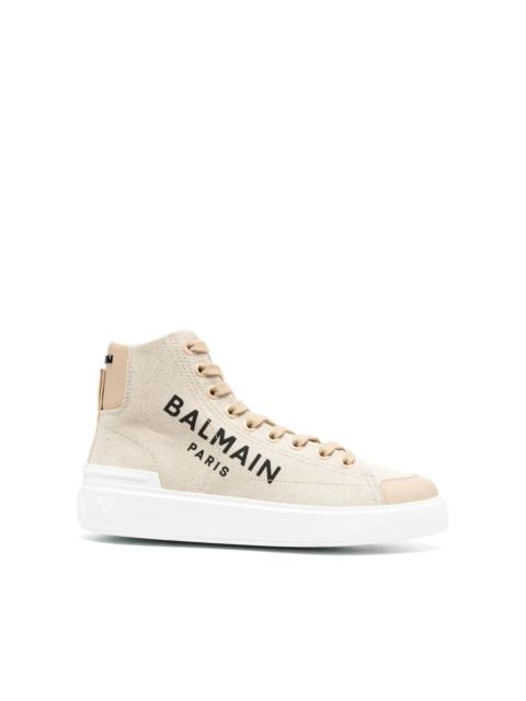 Balmain logo-print hi-top sneakers
