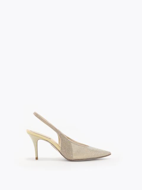 RENE CAOVILLA JINNY BUTTER YELLOW SLINGBACK 80