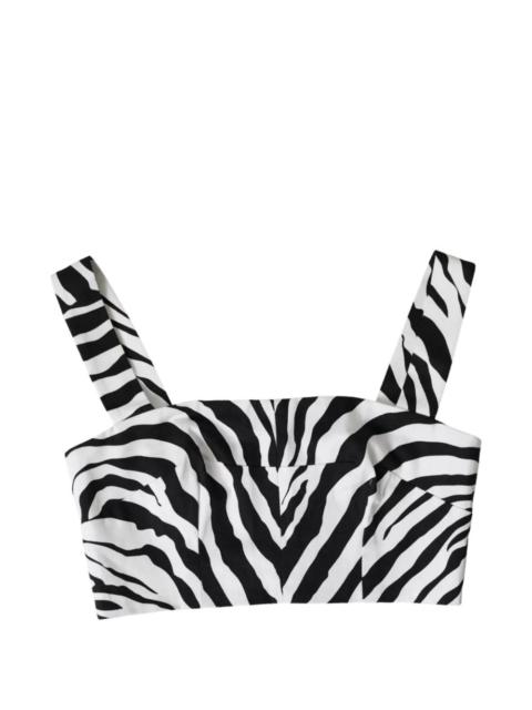 Dolce & Gabbana zebra-print crop top