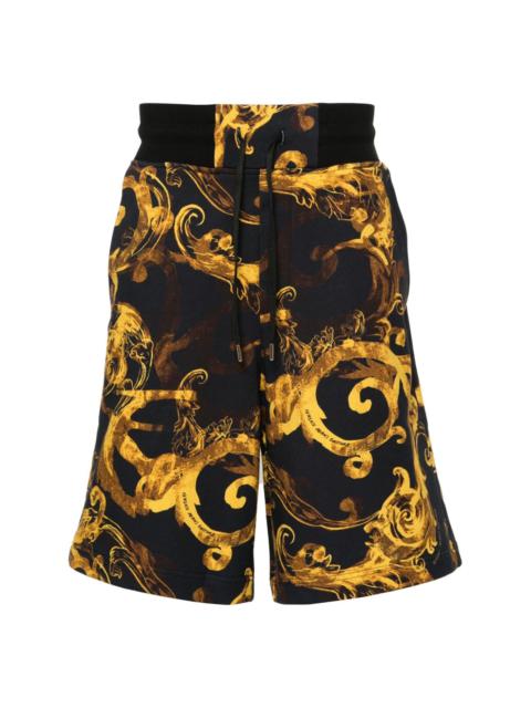 VERSACE JEANS COUTURE Barocco-print cotton track shorts