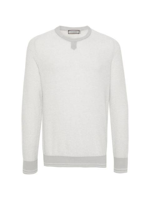 Canali terrycloth long-sleeve jumper