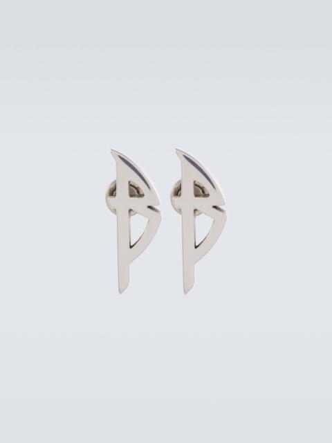 BALENCIAGA Typo logo earrings