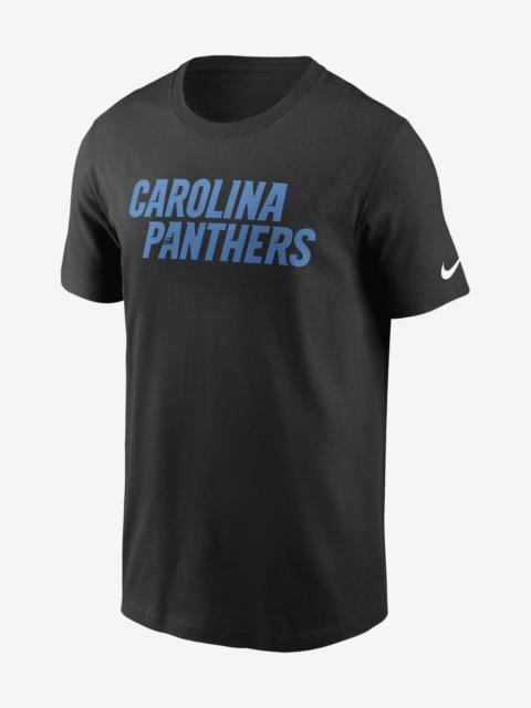 Carolina Panthers Primetime Wordmark Essential Nike Men's NFL T-Shirt