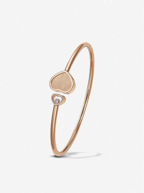 Chopard x 007 Happy Hearts Golden Hearts 18ct rose-gold and 0.19ct white-diamond bangle