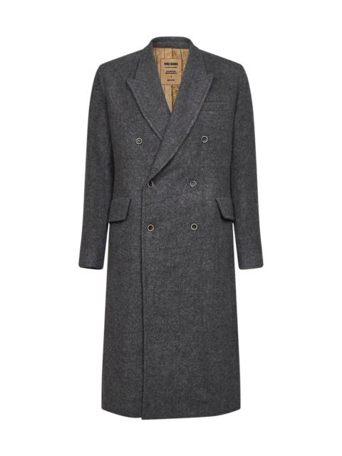UMA WANG Grey virgin wool Riccardo double-breasted coat
