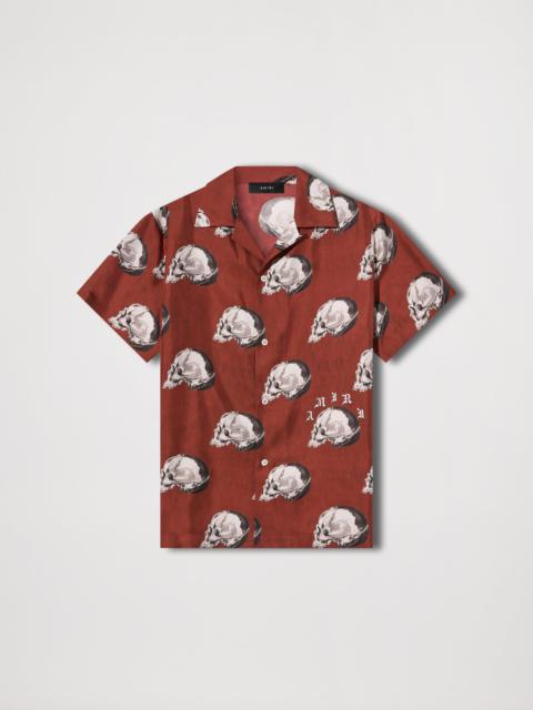 AMIRI ALL OVER SKULL BOWLING SHIRT