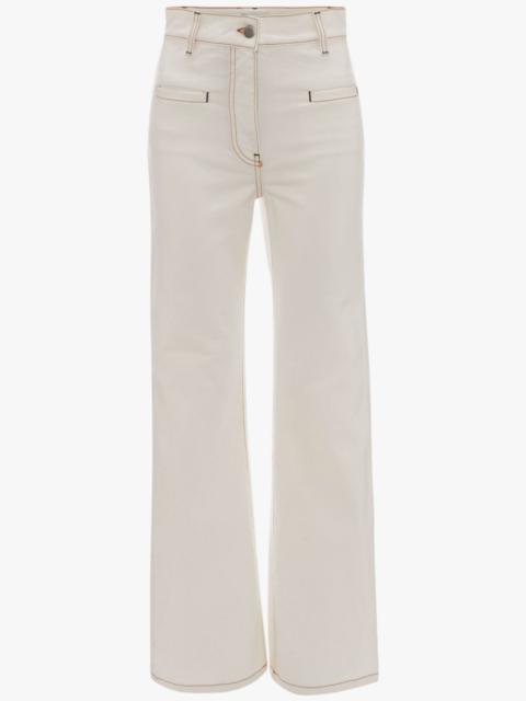 SLIM FLARE TROUSERS