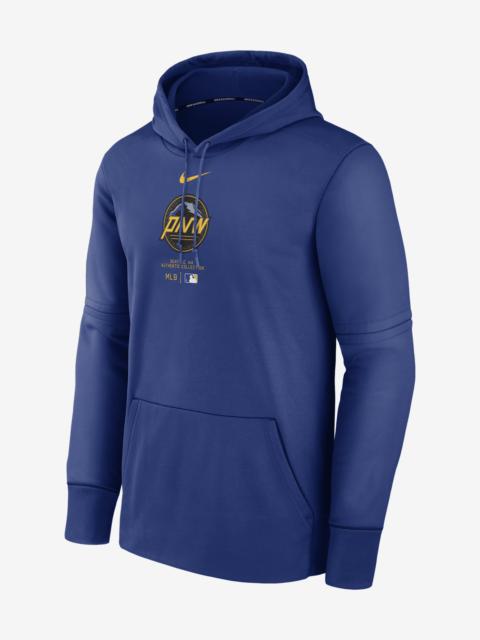 Men's Seattle Mariners City Connect Practice Nike Therma MLB Pullover Hoodie