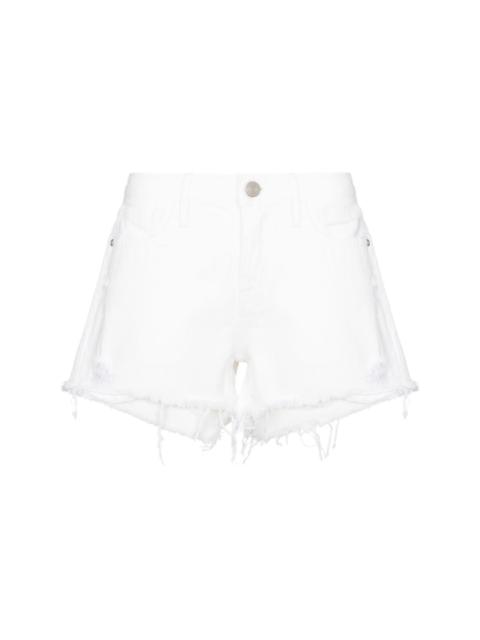 FRAME Le Grand Garcon distressed denim shorts