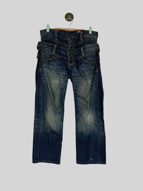 기타 브랜드 Hysteric Glamour × Japanese Brand - Distressed Doube Waist Junya Watanabe Denim Jeans