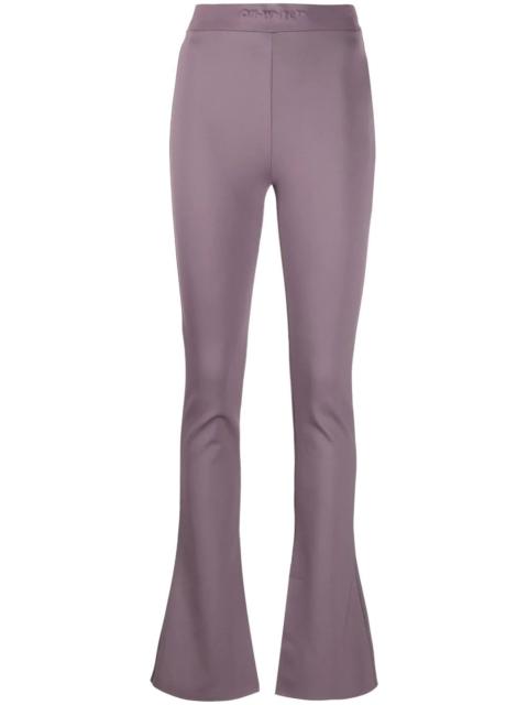 Off-White logo-debossed split-seam leggings
