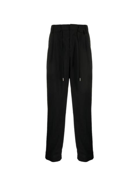 sacai drawstring-fastening tapered trousers