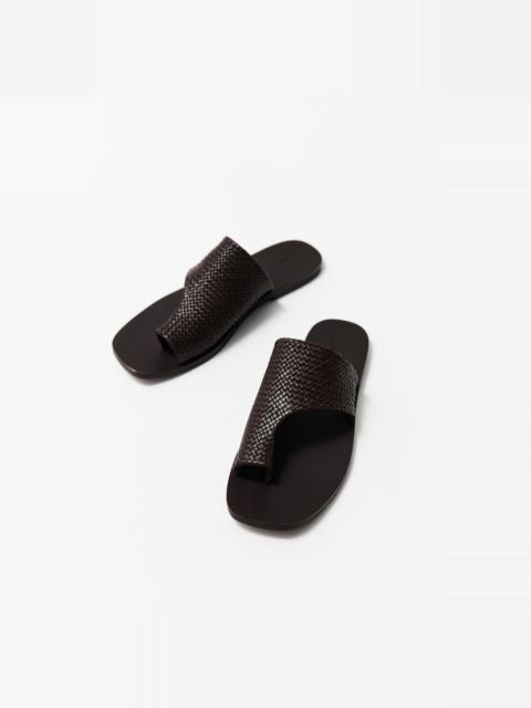 ST. AGNI Woven Abstract Slide - Chocolate