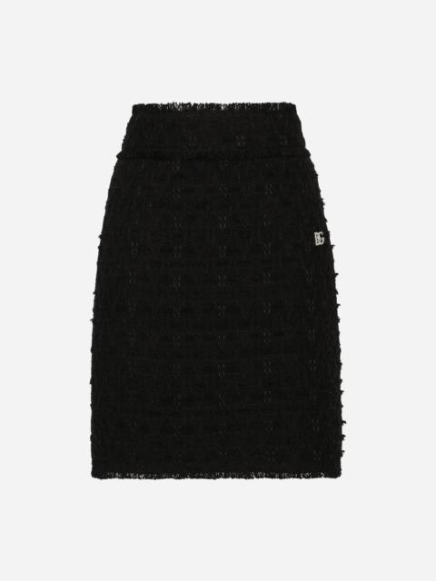 Dolce & Gabbana Rush-stitch skirt with side slit