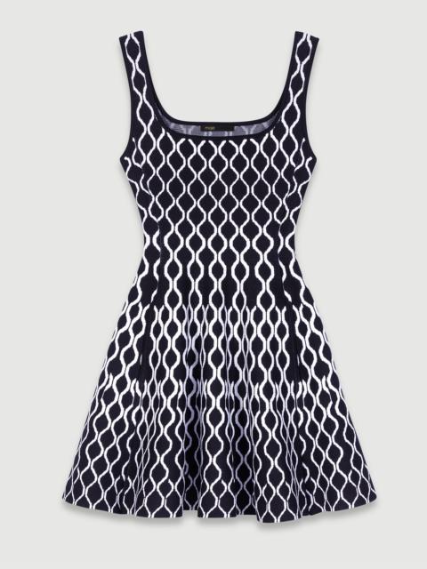 Short patterned knit dress