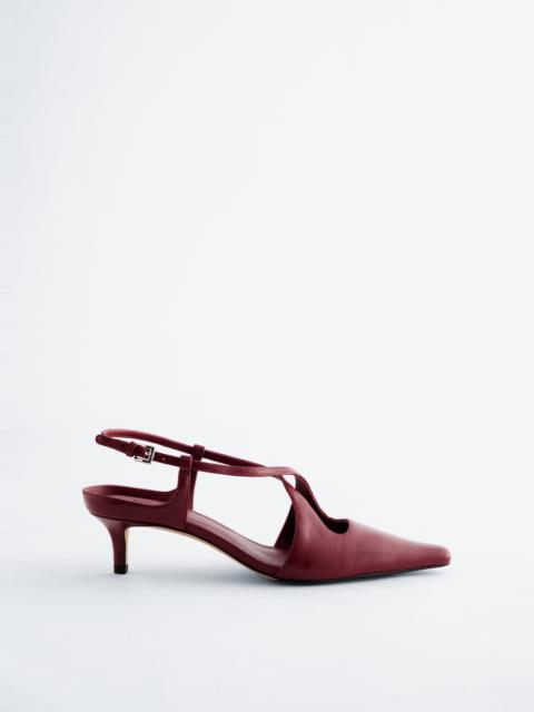 & Other Stories Criss-Cross Leather Slingback Pumps