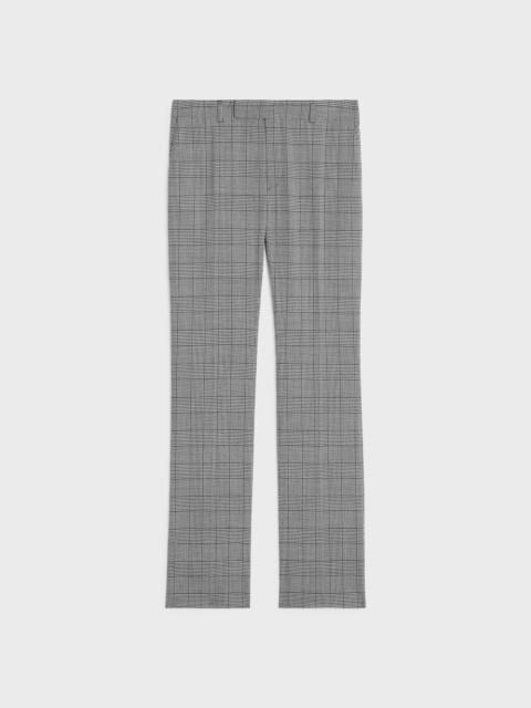 CELINE Flared pants in checked wool