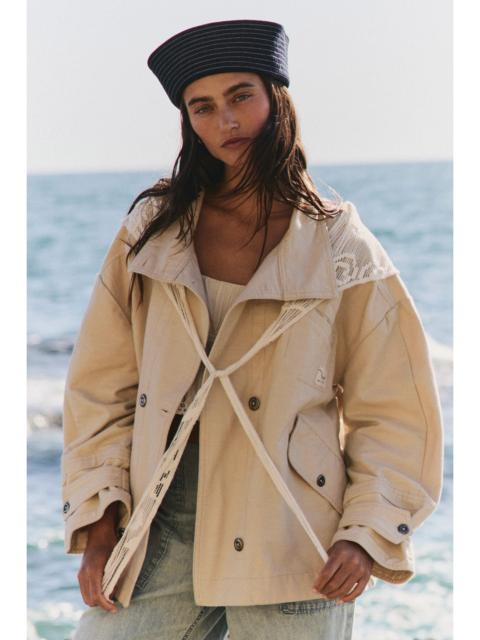 FREE PEOPLE We The Free Collins Washed Canvas Funnel-Neck Jacket