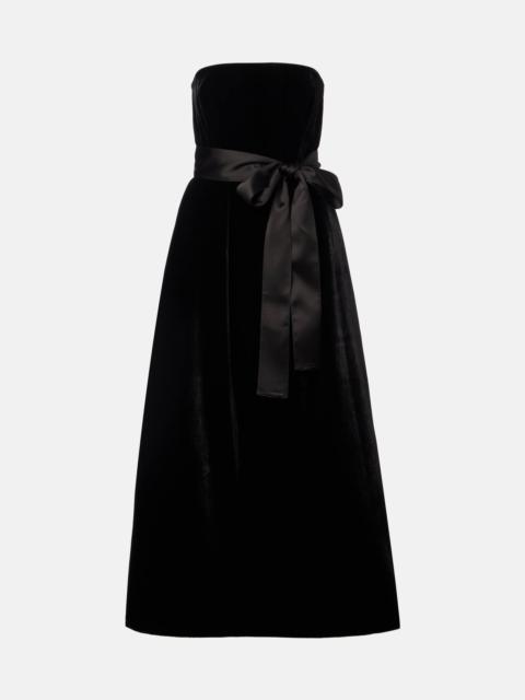 ELIE SAAB Belted velvet gown