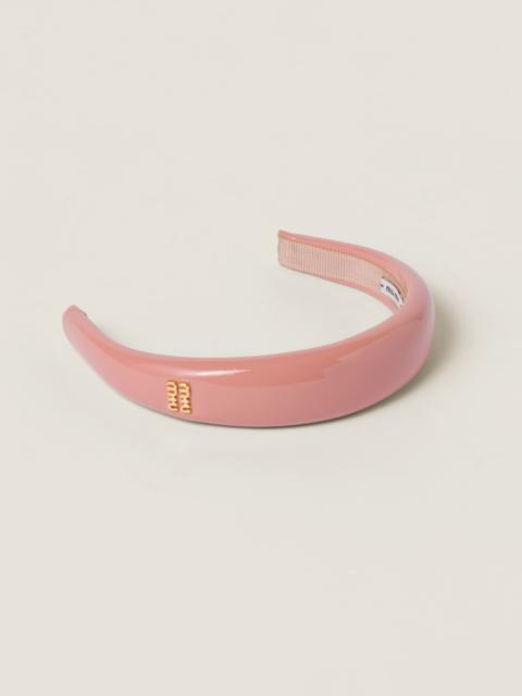 Patent leather headband