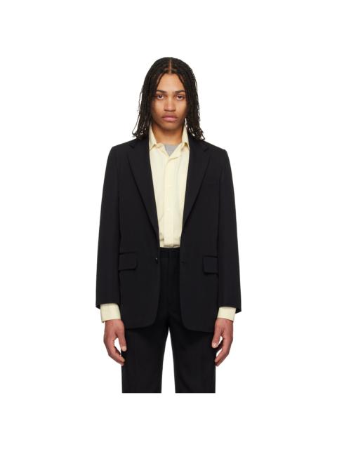 AURALEE Black Light Wool Max Gabardine Blazer