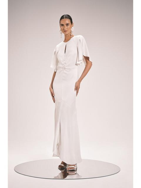 KAREN MILLEN Viscose Satin Crepe Woven Maxi Dress