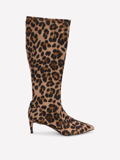 BODEN Stretch Kitten Heel Boots-Leopard Print